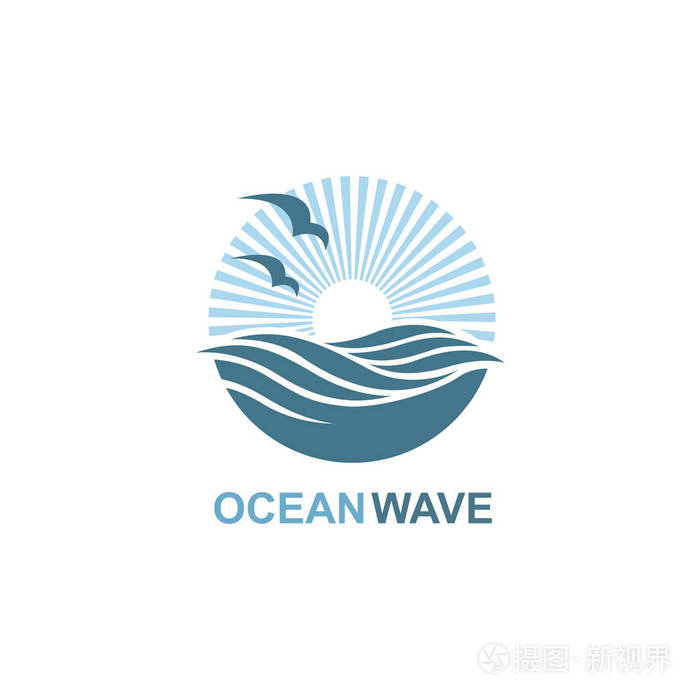 海洋图标设计,海洋logo设计图